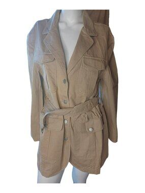 Vintage Ventilo La Colline Canvas Military Jacket M France 1970s